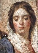 VELAZQUEZ, Diego Rodriguez de Silva y Detail of  Virgin Mary wearing the coronet painting